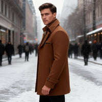 Yannick Elegant Coat in Brown