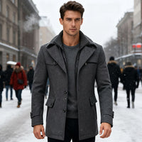 Yannick Elegant Coat in Grey