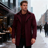 Yannick Elegant Coat in Red