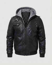 Yannick Jacket with Hood in Black