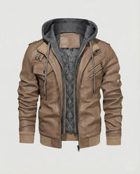 Yannick Jacket with Hood in Light Brown