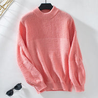 Yara Casual Knit Sweater in Pink