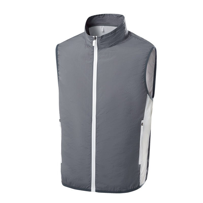 Yara Lightweight Vest with Pockets in Dark Grey