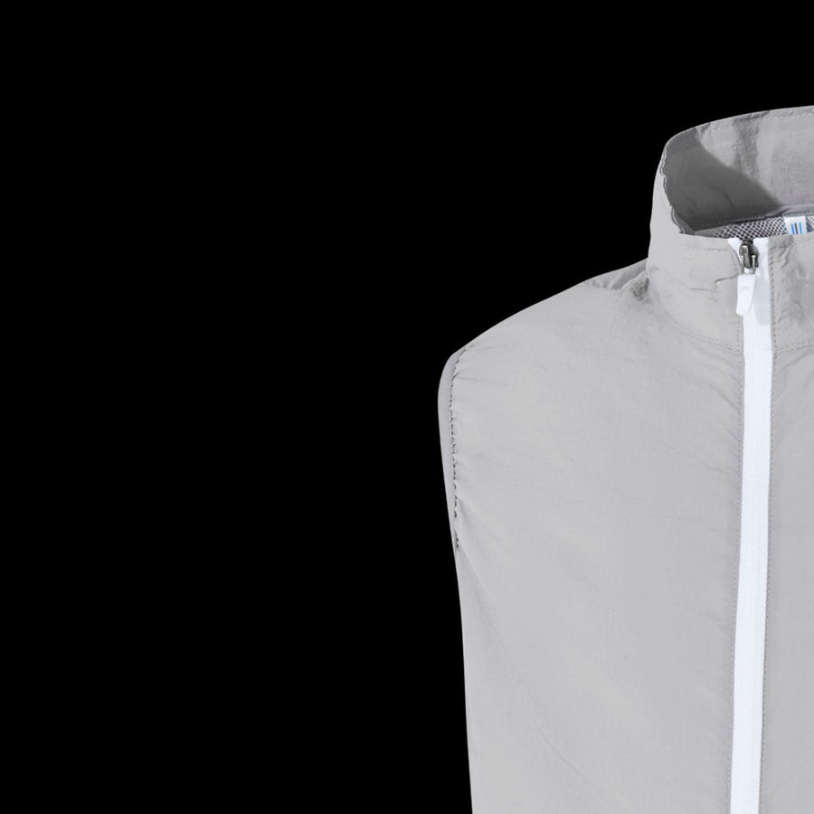 Yara Lightweight Vest with Pockets in Light Grey