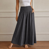 Yarrow Women's Wide Leg Palazzo Pants in Black