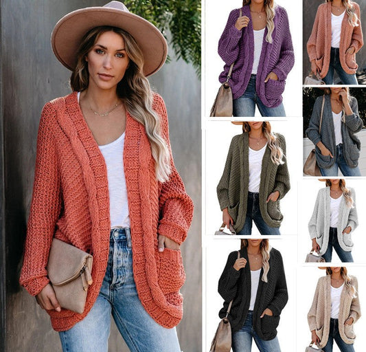 Yasmin Casual Knit Cardigan with Pockets