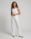 Yasmin Casual Linen Trousers with Elastic Waist