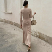 Yasmin Elegant Dress in Nude
