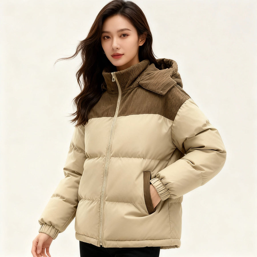 Yasmin Jacket with Hood in Khaki