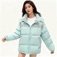 Yasmin Jacket with Hood in Light Blue