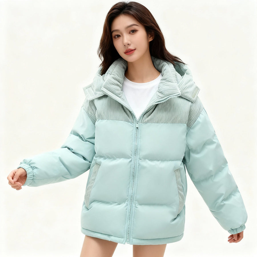 Yasmin Jacket with Hood in Light Blue