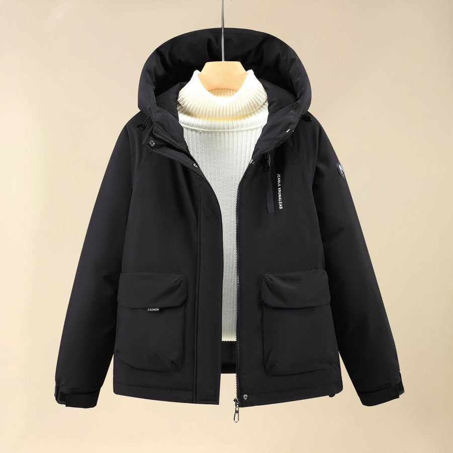 Yasmin Jacket with Pockets and Hood in Black