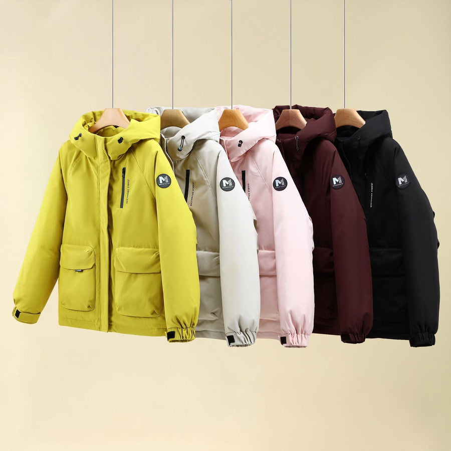 Yasmin Jacket with Pockets and Hood in Wine Red