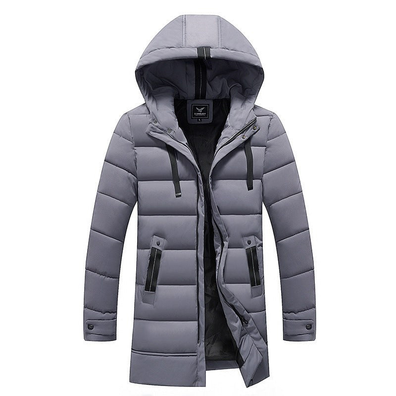 Yasmin Quilted Jacket with Pockets and Hood in Grey