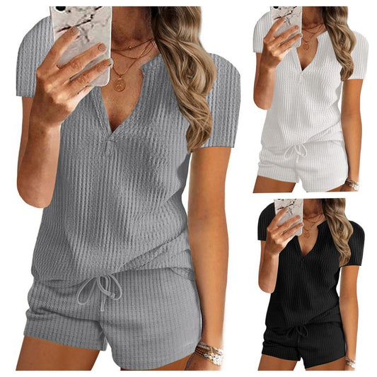 Yasmin Set with V-Neck and Elastic Waist