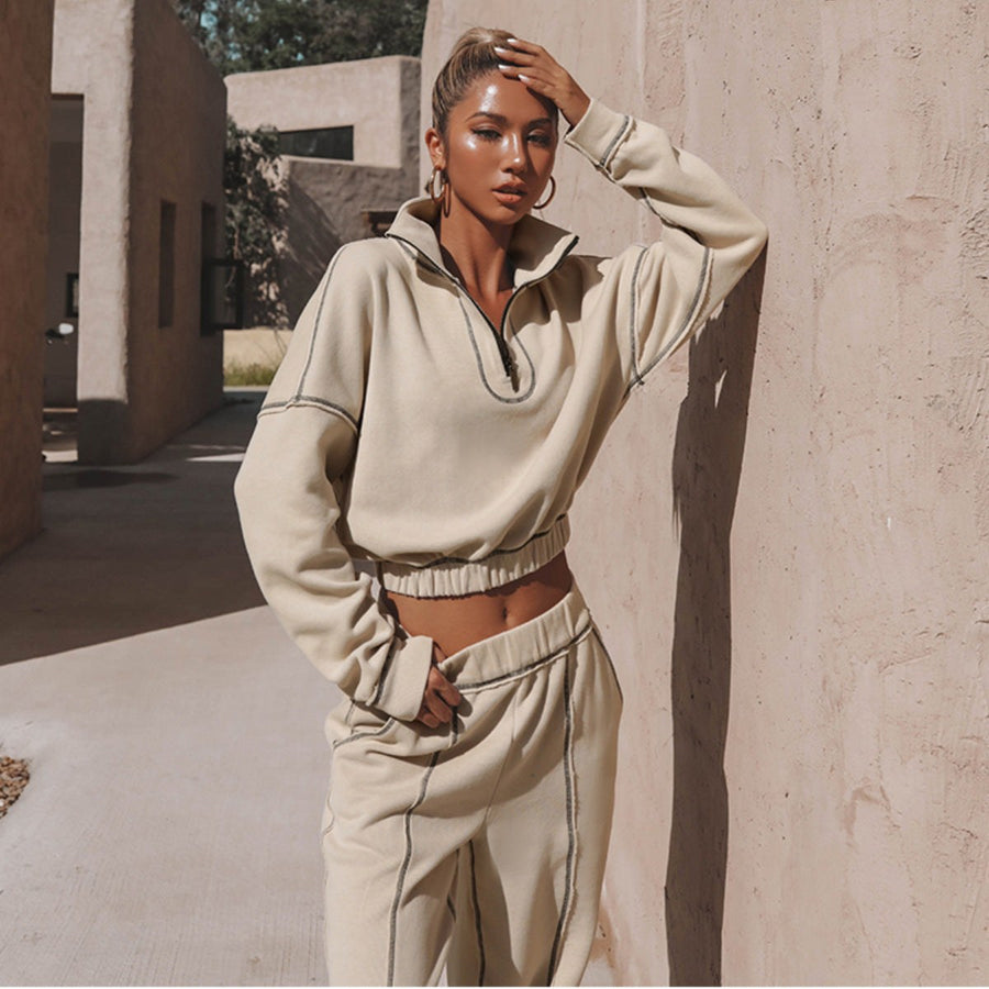 Yasmin Shirt with Zip Front and Ruffles