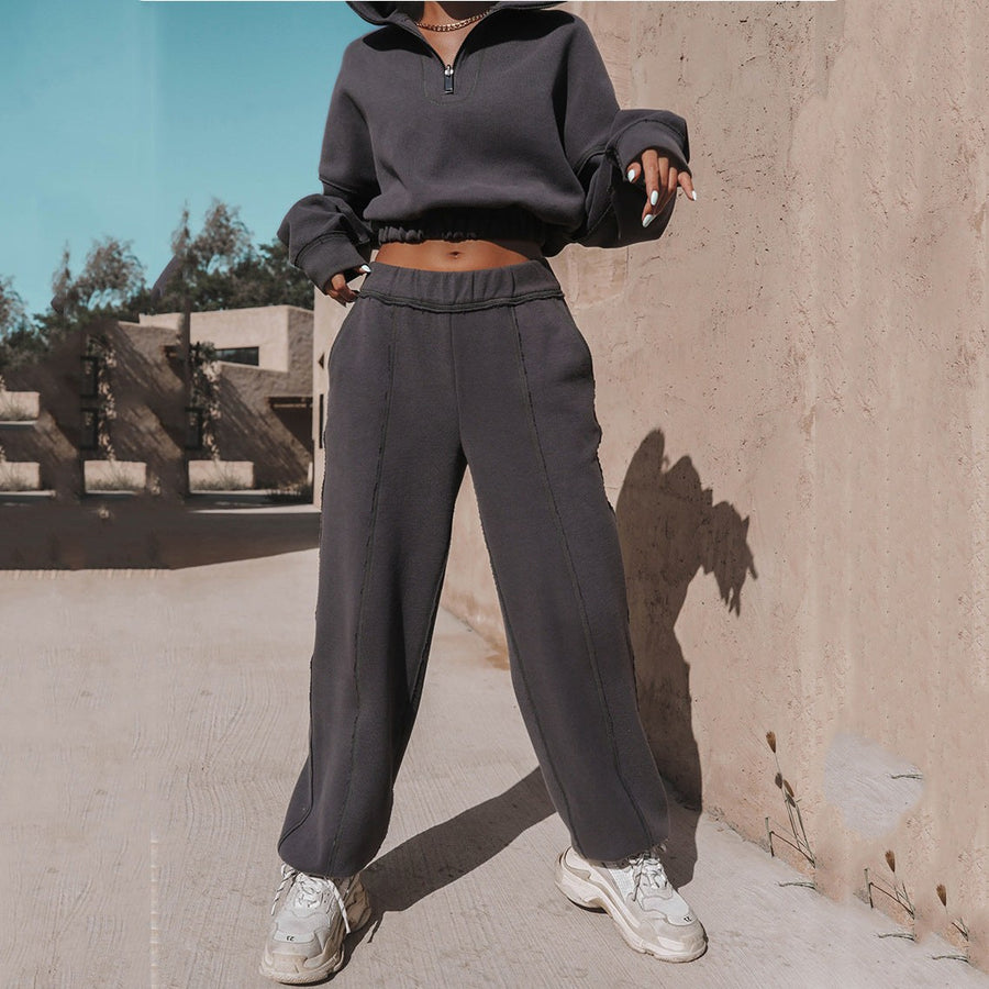 Yasmin Shirt with Zip Front and Ruffles