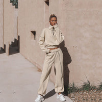 Yasmin Shirt with Zip Front and Ruffles in Apricot
