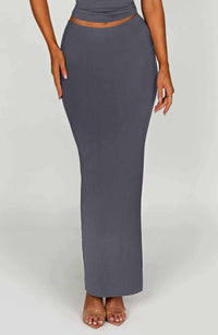 Giulia Maxi Skirt in Charcoal