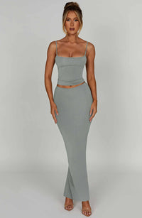 Giulia Maxi Skirt - Steel