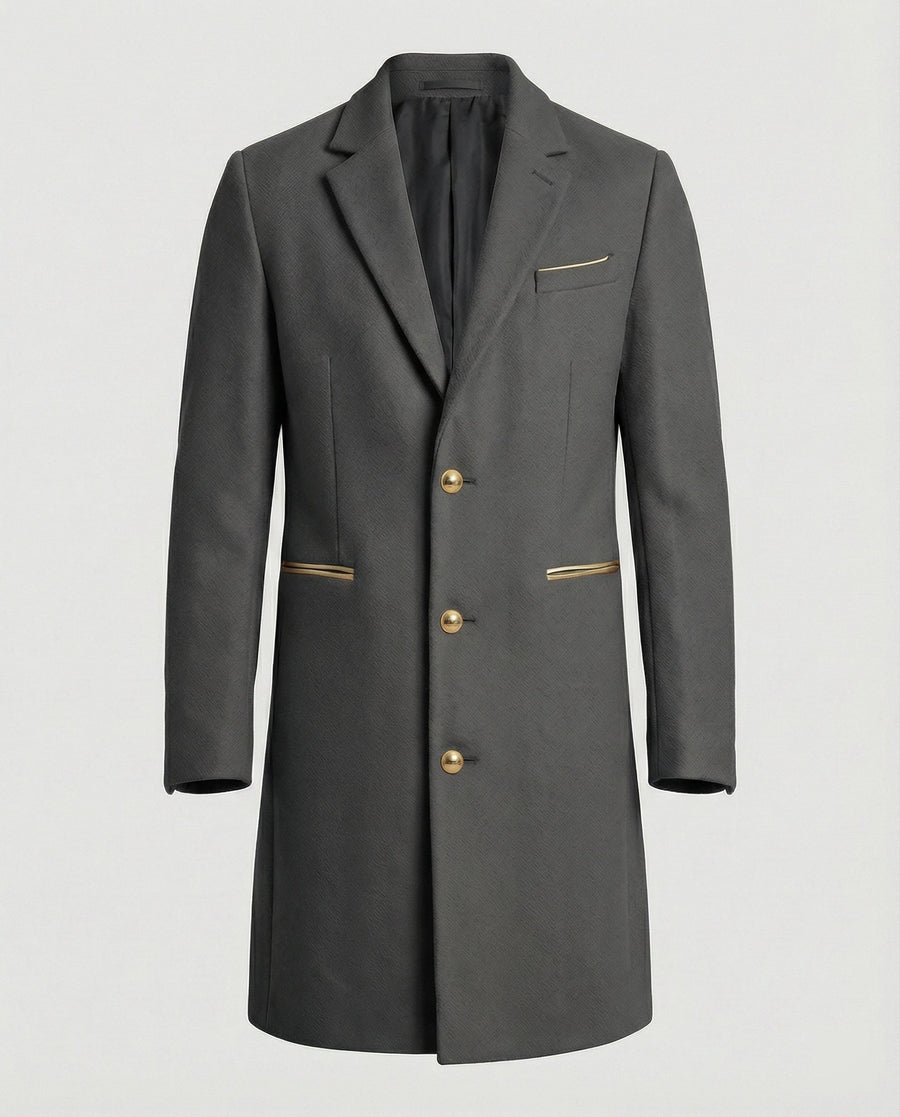 Youri Elegant Trench Coat in Dark Grey