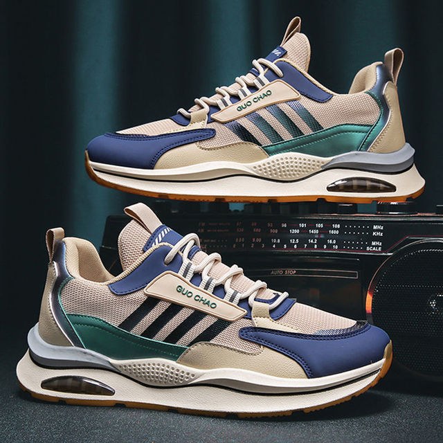 Youri Sneakers in Beige Blue