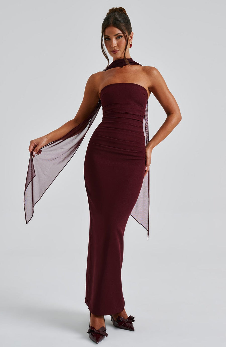 Rhiannon Maxi Dress – Cherry Lacquer