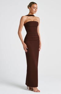 Rhiannon Maxi Dress – Plum Brown