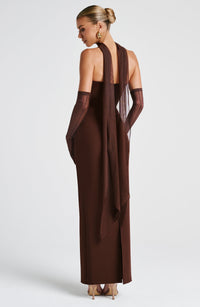Rhiannon Maxi Dress – Plum Brown