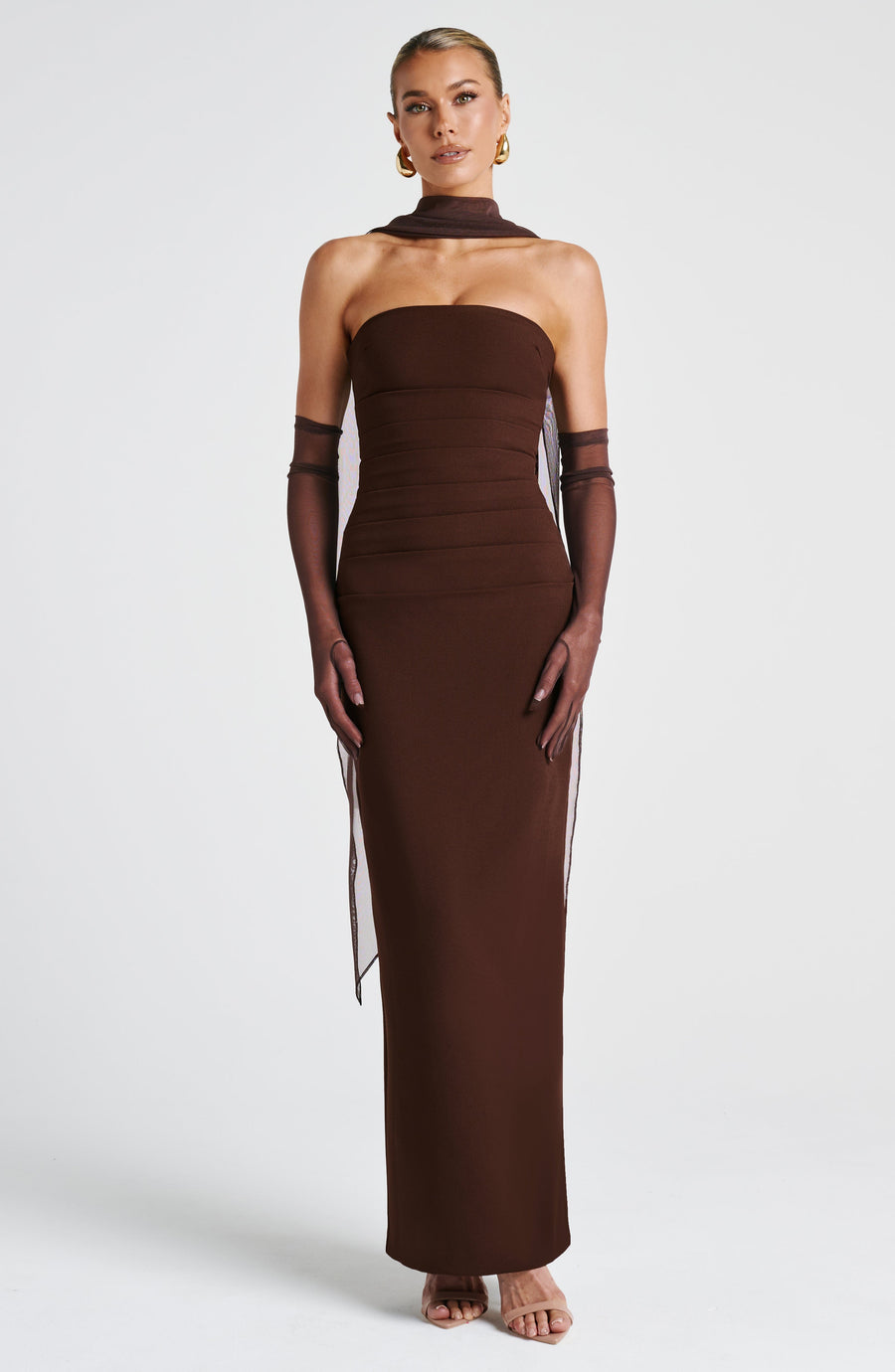 Rhiannon Maxi Dress – Plum Brown