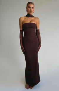 Rhiannon Maxi Dress – Plum Brown