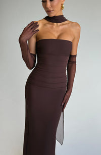 Rhiannon Maxi Dress – Plum Brown