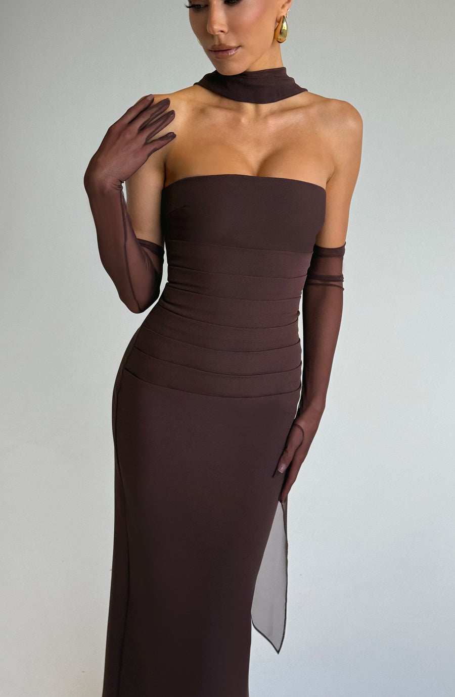 Rhiannon Maxi Dress – Plum Brown