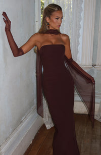 Rhiannon Maxi Dress – Plum Brown