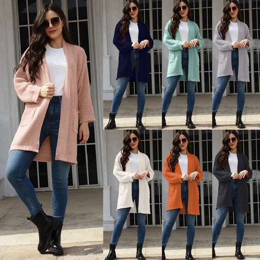 Yvette Casual Knit Cardigan with Pockets