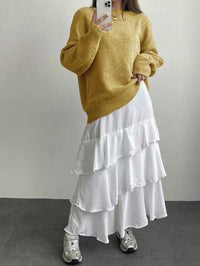Yvette Casual Knit Sweater in Yellow
