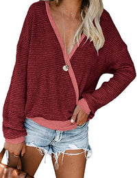 Yvette Casual Sweater with V-Neck