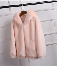 Yvette Jacket with Hood in Pink