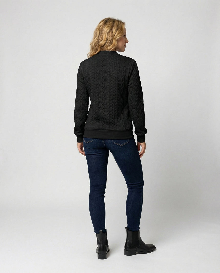 Yvette Knit Sweater in Black