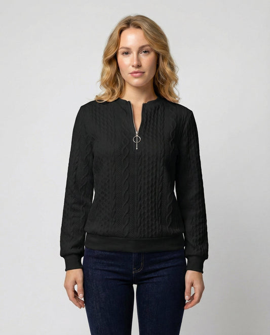 Yvette Knit Sweater in Black