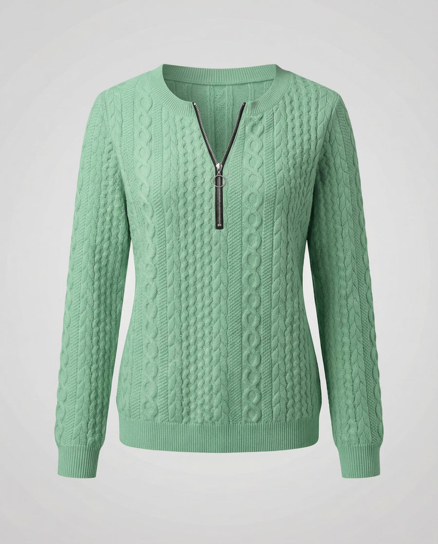 Yvette Knit Sweater in Green