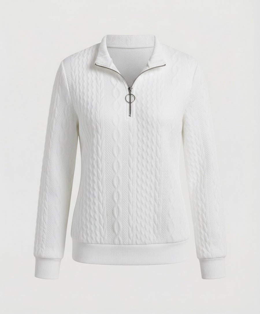 Yvette Knit Sweater in White