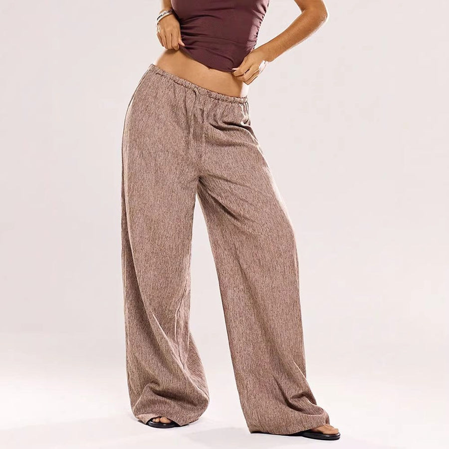 Yvette Linen Trousers with Elastic Waist