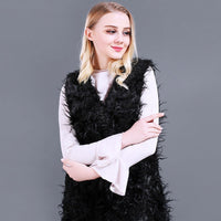 Yvette Vest with V-Neck and Pockets in Black