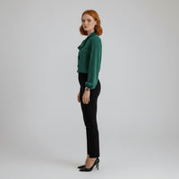 Yvette | Women's Tie Neck Puff Sleeve Blouse