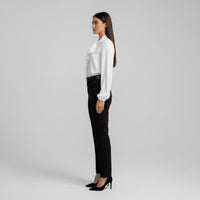 Yvette | Women's Tie Neck Puff Sleeve Blouse