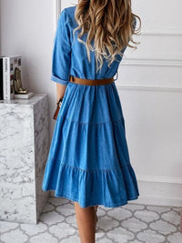 Yvette™ Robust Summer Dress in Blue