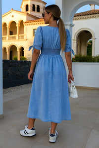 Zali™ Button-Down Denim Dress in Black