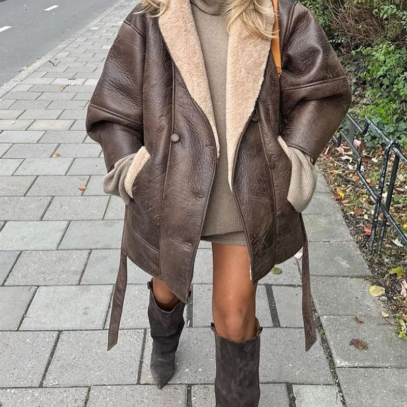 Zara Casual Jacket with Pockets in Brown