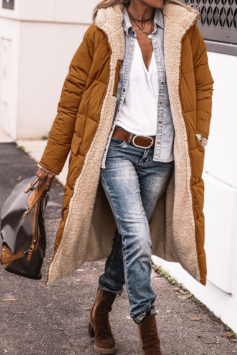 Zara Comfortable Jacket in Dark Brown